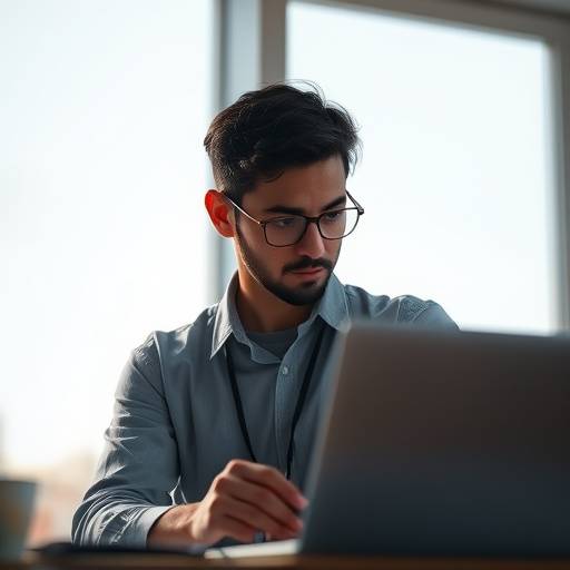 Designer web travaillant sur une interface utilisateur à Lyon